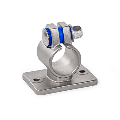 Stainless Steel-Flanged Connector Clamps, with 4 Bores, Type B, with seals