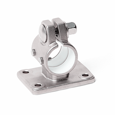 Stainless Steel-Flanged Linear Actuator Connectors, with screw, stainless steel, Type A, without seals