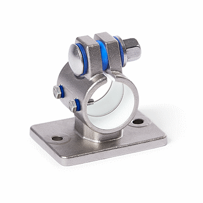 Stainless Steel-Flanged Linear Actuator Connectors, with screw, stainless steel, Type B, with seals