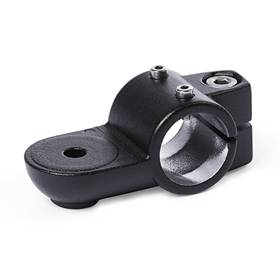 Swivel Clamp Linear Actuator Connectors, Aluminum, with screw, stainless steel, Type OZ, without centring step (smooth)