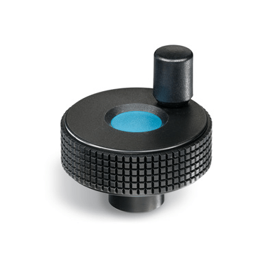 Diamond cut knurled knobs with revolving handle