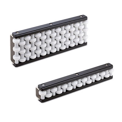 Seitliche Rollenführung für gerade Strecken