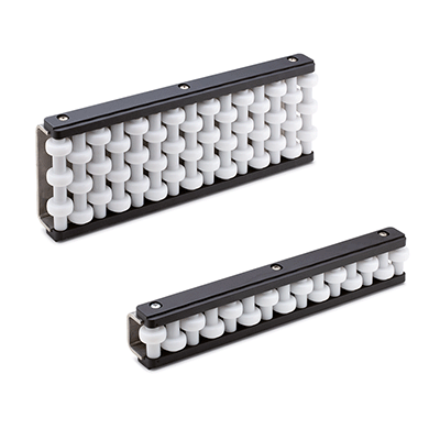 Seitliche Rollenführung für gerade Strecken