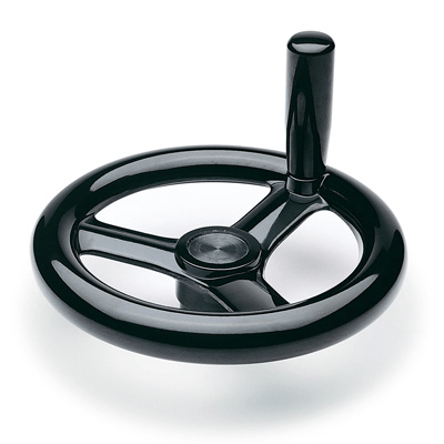 Three-spoke handwheels with side handle