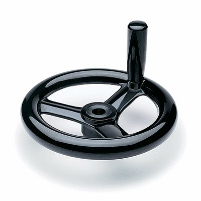 Three-spoke handwheels with side handle
