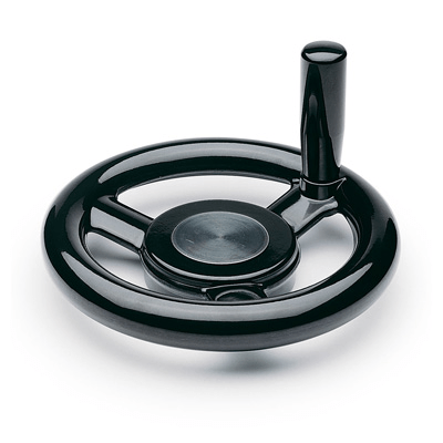 Three-spoke handwheels with side handle