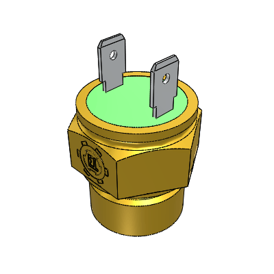 Non-adjustable thermostat with 360° rotating head
