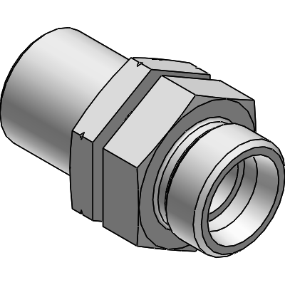 Raccord de cloison avec écrou de blocage