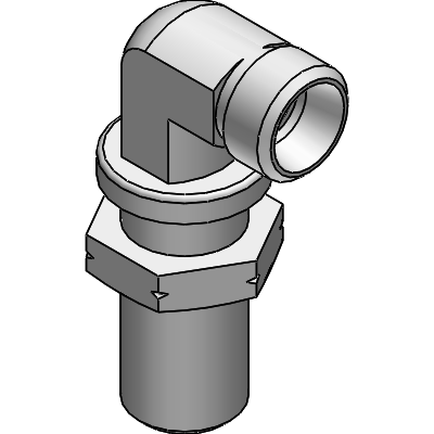 Raccord de cloison avec écrou de blocage