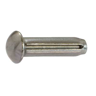 Clou cannelé à tête ronde - ISO 8746 - Acier brut