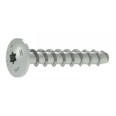 Ancre-vis HECO® MULTI-MONTI® tête ronde large - Acier - Zingué blanc