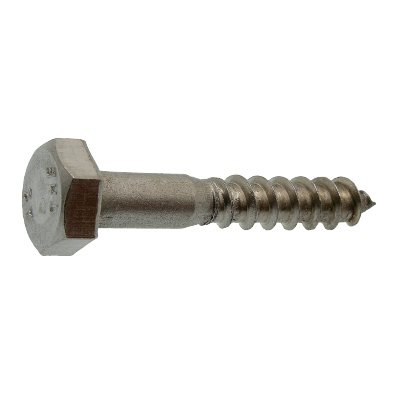 Vis à bois tête hexagonale - DIN 571 - Inox A2