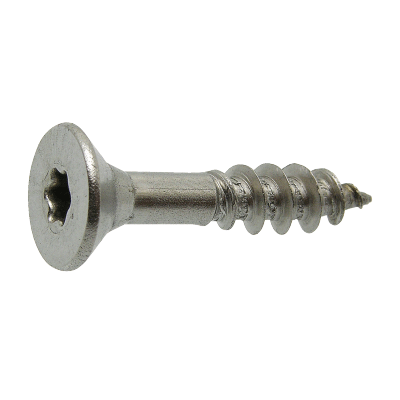 Vis pour aggloméré tête fraisée six lobes filetage partiel - Inox A2