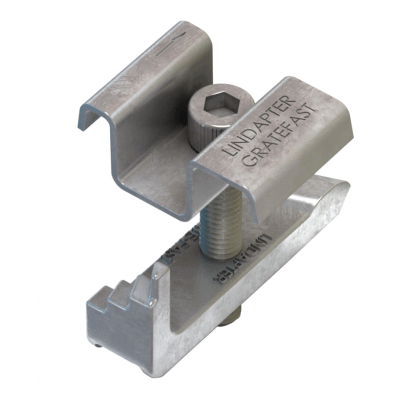 Fixation LINDAPTER® pour plancher GRATE-FAST® type GF - Fonte galvanisé à chaud