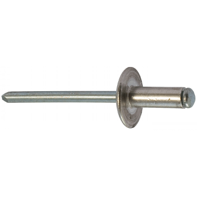 Rivet aveugle standard tête plate large - Alu tige acier