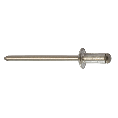 Rivet multigrip Tête plate - Alu tige inox