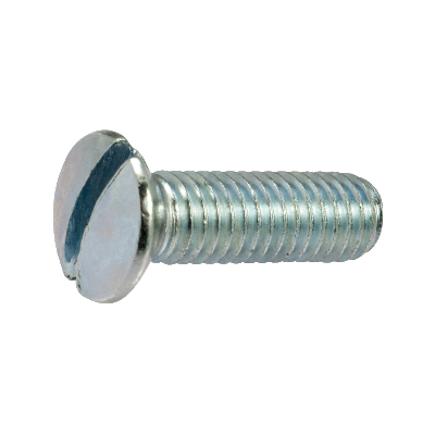 Vis à métaux tête fraisée bombée fendue - DIN 964 - Acier classe 4.8 Zn