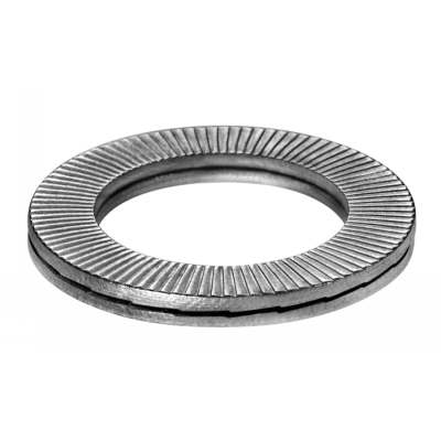 HEICO LOCK® double serrated bounded washer with slope effect steel - Stainless steel A4-316L