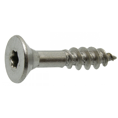 Countersunk flat head chipboard screw half thread six lobe recess - Stainless steel A4