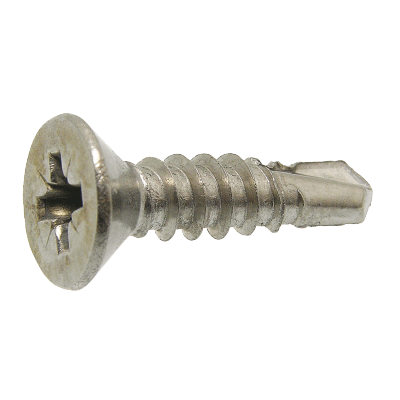 Countersunk head self drilling screw cross recess Pozidrive - DIN 7504 OH - Stainless steel A2