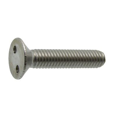 Countersunk head security screw "Snake eyes" recess - Stainless steel A2
