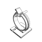 Cable Clamp - Adhesive/Screw Mount, Round Wire Saddle