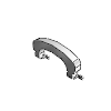 Plastic Hinged Pull Handles - Ergonomic