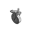 Swivel Bolt Hole & Stem Casters - Threaded Stem Swivel w/Brake
