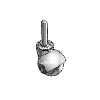 Swivel Bolt Hole & Stem Casters - Plain Round Stem