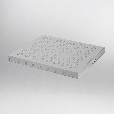 Shelf for frontal fixing