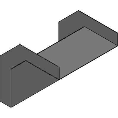 Bogen für Kabelrinne vertikal fallend 90° (ohne Oberteil)