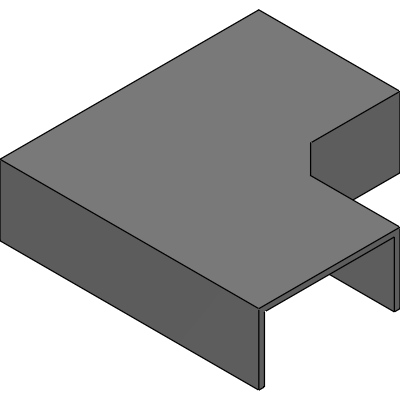 Bogen für Kabelrinne horizontal 90°