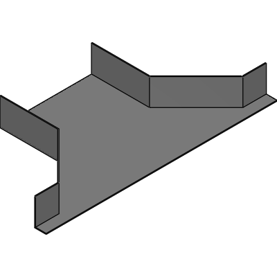 Anbau-Abzweigstück für Kabelrinne