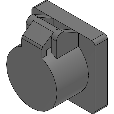 Stikkontakt påvegg med berøringssikring