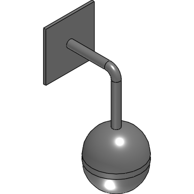 Surveillance camera (dome type, with wall bracket)