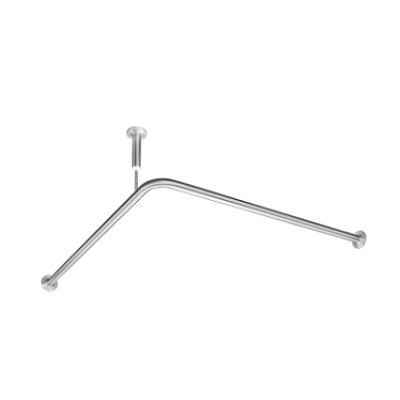 Shower curtain rail 90°