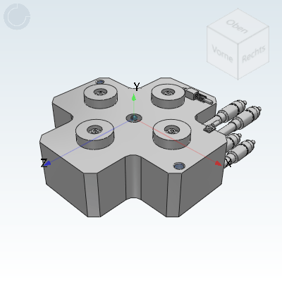 Ø12 - Ewikon manifold plate HPS III TE 4-drop