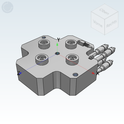 Ø6 - Ewikon manifold plate HPS III TE 4-drop