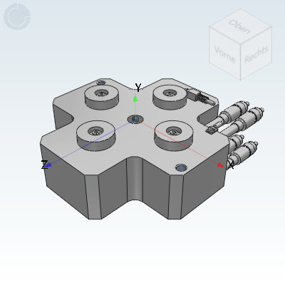 Ø12 - Ewikon manifold plate HPS III T 4-drop