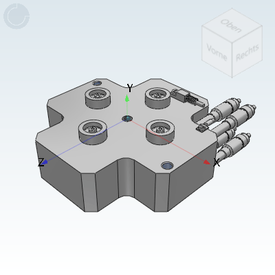 Ø6 - Ewikon manifold plate HPS III T 4-drop