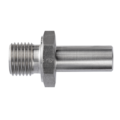 Einschraubstutzen mit Schaft, Abdichtung durch Dichtkante Form B nach DIN 3852-2