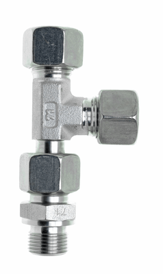Adjustable male adaptor standpipe L fittings with male adaptor connector, sealing edge form B acc. DIN 3852-2