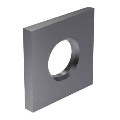 Square taper washers for U-sections for high-tensile structural bolting