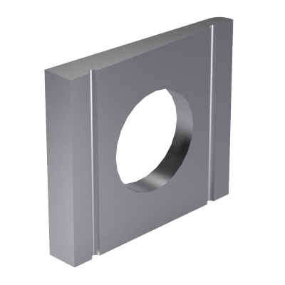 Square taper washers for U-sections