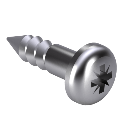 Cross recessed half round head wood screws, form Z