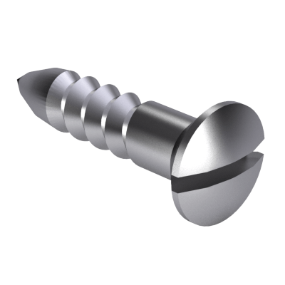 Recessed raised countersunk head wood screws, with slot