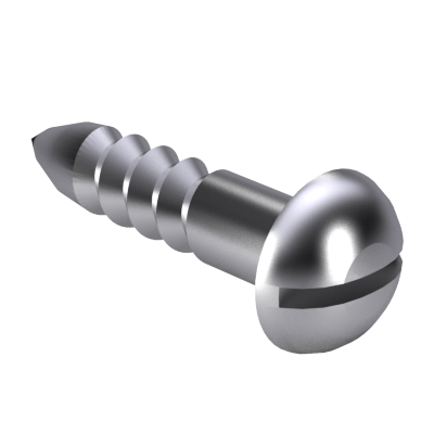Slotted half round head wood screws