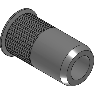 KNURLED THREADED INSERTS REDUCED HEAD