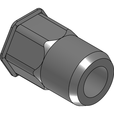 STEEL THREADED INSERTS REDUCED HEAD - HALF HEXAGONAL SHANK