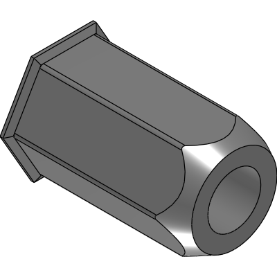 STEEL THREADED INSERTS REDUCED HEAD - HEXAGONAL SHANK